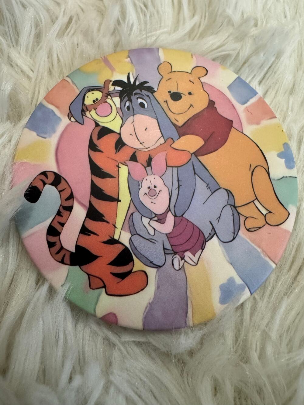 Winnie the Pooh & friends compact mirror hugging Pooh, Tigger, Eeyore & Piglet